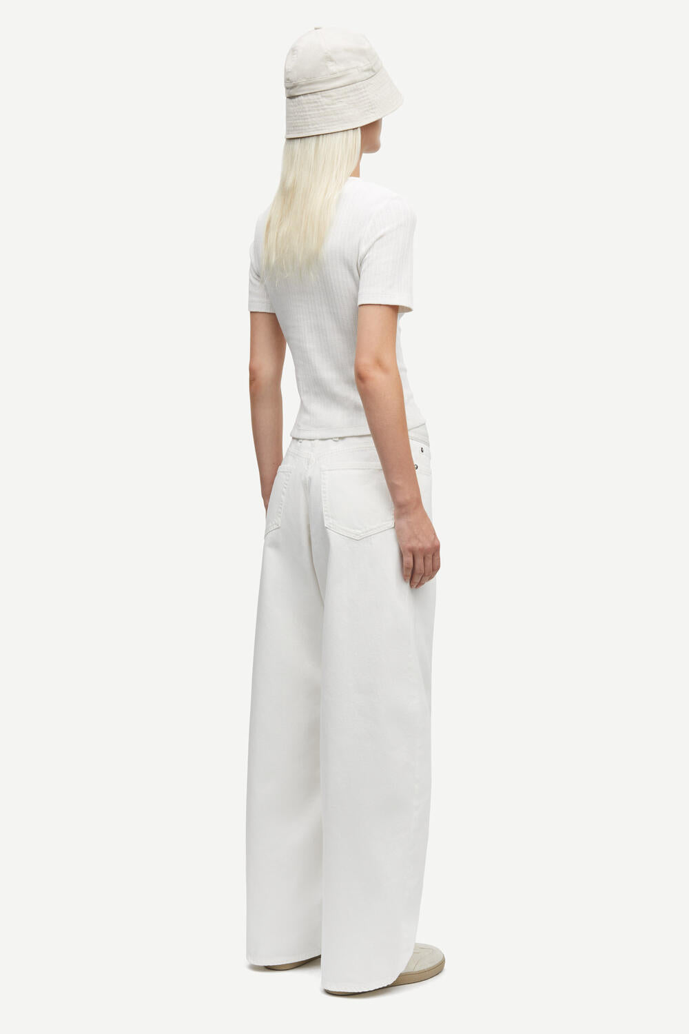 Sajuni kortærmet cardigan - hvid